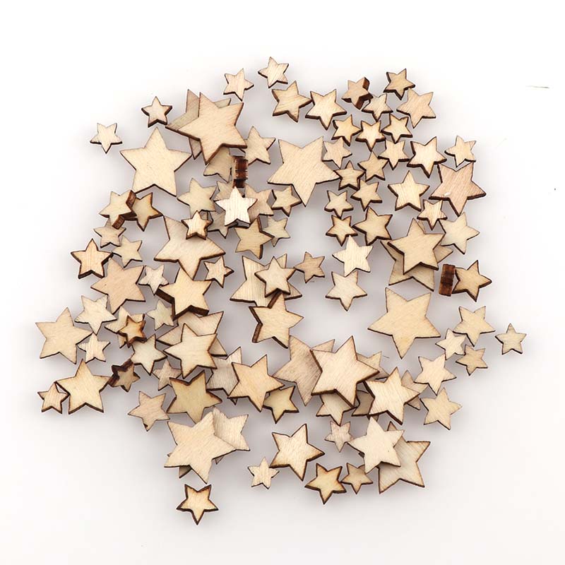 Embellishments For Scrapbooking - Pentagrama de madera para manualidades, adornos