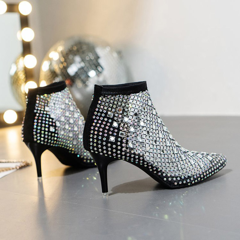 Sandalias de malla para mujer, - Crystal Mesh Fabric reseña y precio