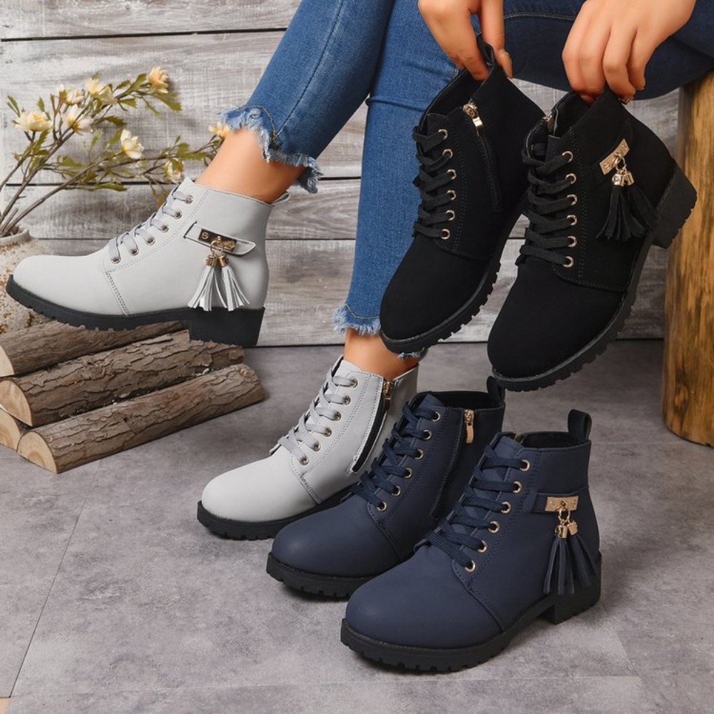 Botas de Mujer con Diseño de C - Tassel Fringe Trim reseña y precio